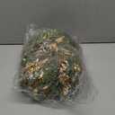 Cindeer 6 Pcs Small Christmas Candle Rings Wreaths 8.4 Inch Christmas Kitchen Cabinet Gold Wreaths Artificial Berry Garland Pillar Candle Rings for Centerpiece Table Decorations