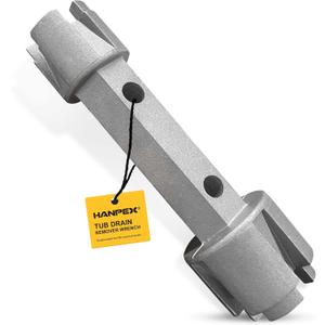 Tub Drain Remover Wrench - Dual Ended for Bath & Shower Drains, Closet Spuds - Heavy Duty Aluminum