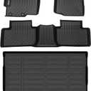 Binmotor-Floor Mats & Cargo Liner for Mitsubishi Outlander Sport 2011-2024 (Onlyfor 5 Seater), All Weather Car Floor Mat for Outlander Sport Accessories TPE Liners Cargo Trunk Mat