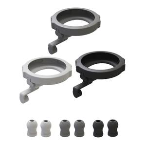 3 Pack Silicone Protective Cover and 6 Pack Ear Tips Replacement Accessories for EKO CORE 500 Digital Stethoscope, Dustproof Plug Design Prevents Dust from Entering The Device's Interface (Black) (Dark color series)