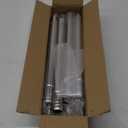 Closet Rod, 17 to 110 Inch Stainless Steel Adjustable Closet Rod,1.3 Inch Diameter Heavy Duty Closet Rods for Hanging Clothes,Silver Closet Poles for Wardrobes