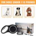 26Ft Retractable Dog Leash, Heavy Duty Great Leash for Dog up to 110 lbs, Anti-Slip Rubberized Handle, One-Handed Brake, Strong Nylon Tape, Tangle Free(Large Size).