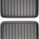 GoodCook Set of 2 Nonstick Steel 9" x 6.2" Toaster Oven Mini Baking Sheets with Racks, Gray