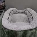 INVENHO Small Dog Bed Washable Orthopedic Calming Warming Durable Pet Bed with Anti-Slip Bottom (S (20"x19"x6"), Green)