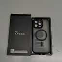 TOCOL Magnetic for iPhone 15 Pro Max Case, Upgraded Full Camera Protection, Compatible with Magsafe, Drop Protection, Translucent Matte Back Bumper Phone Cover 6.7-InchBlack