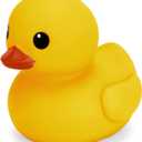 XL Jumbo Large Rubber Duck Bath Toy - No Hole Giant Duck, Waterproof Big Duckie Baby Shower Water Toy Without Hole for Kids Home, Decor, Party Gift 8-Inches (Yellow)