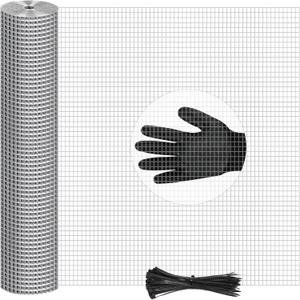 48in x 100ft Hardware Cloth Hot-Dip Galvanized Welded Chicken Wire Fencing - Standard Wire Mesh for Garden, Chicken Coop, Rabbit Cage, Rodent Poultry Enclosures & Predator Protection