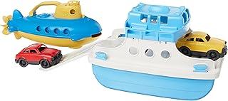 Green Toys Submarine Yellow and Ferry Boat Bundle