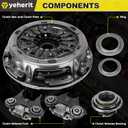 6DCT250 DPS6 Auto Transmission Clutch Kit with Clutch Release Fork Lever Compatible with Dual Ford Focus Fiesta 2011-2019 B-Max 2012-2019 Ecosport 2013-2019, Repalce# 602000800