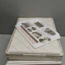 YFXCVSL 4 Tier Plastic Storage Bins with Lid 24QT, Stackable Storage Containers with Wheels, Folding Storage Boxes, Collapsible Storage Bins, Closet Organizers and Storage for Living Room,Office,Dorm