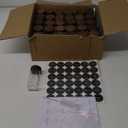 Yangbaga 30Pcs Glass Spice Jars with Labels-4oz Acacia Wood Lid Square Spice Containers with Pepper Grinder Lids &Funnel,Seasoning Jars for Rack Cabinet Drawer