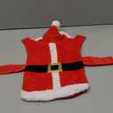Christmas Pet Dress Dog Costume Red Xmas Outfit Holiday Party Apparel for Puppy with Festive Elements