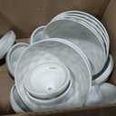 Sziqiqi Urn Vases for Wedding Centrepiece: 6.1in White Metal Urn Vases Set of 10 Bulk Compote Vase for Wedding Decorations - Flower Arrangements Table Vase Plant Bowl for Wedding Party Event