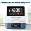 Cordless Electric Lunch Box for Adults, Heated Lunch Box Battery Powered with Automatic Heating, 5.5 Cups Portable Food Warmer with Carry Bag for Work & Travel(Blue)