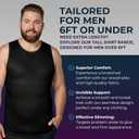 QORE LOGIQ Gynecomastia Compression Shirt Men - Premium Slimming Undershirt Compression Tank Top Mens Shapewear & Body Shaper (Medium, Black)