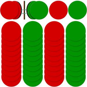 Xuhal 40 Pcs Double Sided Red Green Magnets 1.26'' Red Green Flip Reversible Magnets Dots for Whiteboard Mini Colored Double Sided Reversible Circle Indicator for Office Classroom Decoration (Classic)