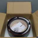 LE TAUCI Succulent Pots, 6.5+8 Inch Ceramic Pots for Plants Indoor, Shallow Round Succulent Planters with Drainage Hole, Set of 2, Reactive Glaze Black