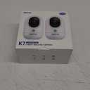 2K Security Camera Indoor-360 Cameras for Home Security and One-Tap Call, Elderly/Cat/Baby/Nanny, Motion Alert, Intelligent Tracking, 2.4GHz WiFi Only, Work with Alexa/Google Home, K7 2Pack