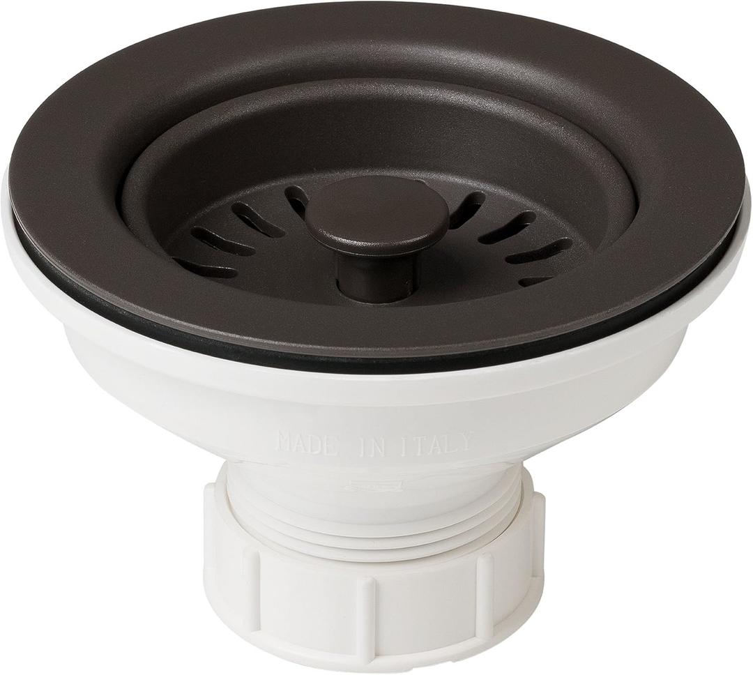 Kraus Kitchen Sink Strainer for 3.5-Inch Drain Openings in Brown, PST1-BR