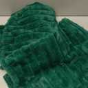 JOJUSIS Pack of 2 Faux Fur Plush Decorative Throw Pillow Covers Couch Cushion Case Soft Pillowcases (Dark Green, 22 x 22-Inch)