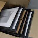 Upsimples 9x12 Picture Frame Set of 5, Display Pictures 6x8 with Mat or 9 x 12 Without, Wall Gallery Photo Frames, Black