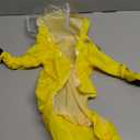 Waterproof Dog Raincoat, Full Coverage 4 Legs Dog Rain Jacket for Small Dogs, Pet Rain Coat with Hood, Reflective Strips&Leash Hole Outdoor Raincoat (Large（for Weight 8.8-11 lb）, Yellow Dinosaur)