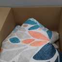 GENIMO Indoor Outdoor Area Rug 8'x10', Machine Washable Rugs for Patio, Waterproof, Non-Slip Easy Cleaning Floral Outdoor Mat Carpet for Living Room, Bedroom, RV, Balcony, Deck, Camping, Orange