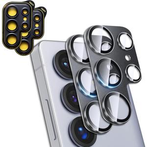 JZG for Samsung Galaxy S25 Ultra 2 Packs Camera Lens Protector, Shatterproof, Easy Install, Quick Adhesion, Clear Vision, Case Friendly (Black) 