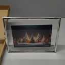 Silver Floating Frame, 10"x12", Horizontal, For Picture 8.5x11, 8x10, 7x9, Tabletop Metal Photo Frame, Classy Gift For Anniversary, Wedding or Birthday. back glass is broken