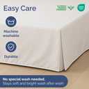 Pleated Bed Skirt Queen Size - 3 Sided Pleated Bed Skirt Queen - Ultra-Soft, Easy Fit with 15 Inch Tailored Drop - Hotel Quality, Wrinkle Free & Fade Resistant - For Women, Men, Kids and Teens - White