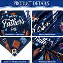 55PCS Fathers Day Decorations Kit – 6x4FT Happy Fathers Day Banner with 50 Balloons, Balloon Arch Strip & Ribbon, Fathers Day Party Photo Booth Backdrop for Indoor Outdoor Best Dad Ever Party Supplies