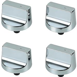 4 Pack Upgraded W11517334 Stove Knobs Replacements for Whirlpool Gas Stove Knobs Cooktop Oven Range Electric Knobs W10850033 W11122869 W11458842 WEG745H0LZ WEG515S0FB0 WEG745H0FS0 Parts Metal Base