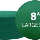 Pack of 4 FLOFARE Round Floral Foam Blocks for Fresh and Artificial Flowers, Each (8" X 1.5"), Dry & Wet Green Flower Foam for Flower Arrangements and Florist Supplies