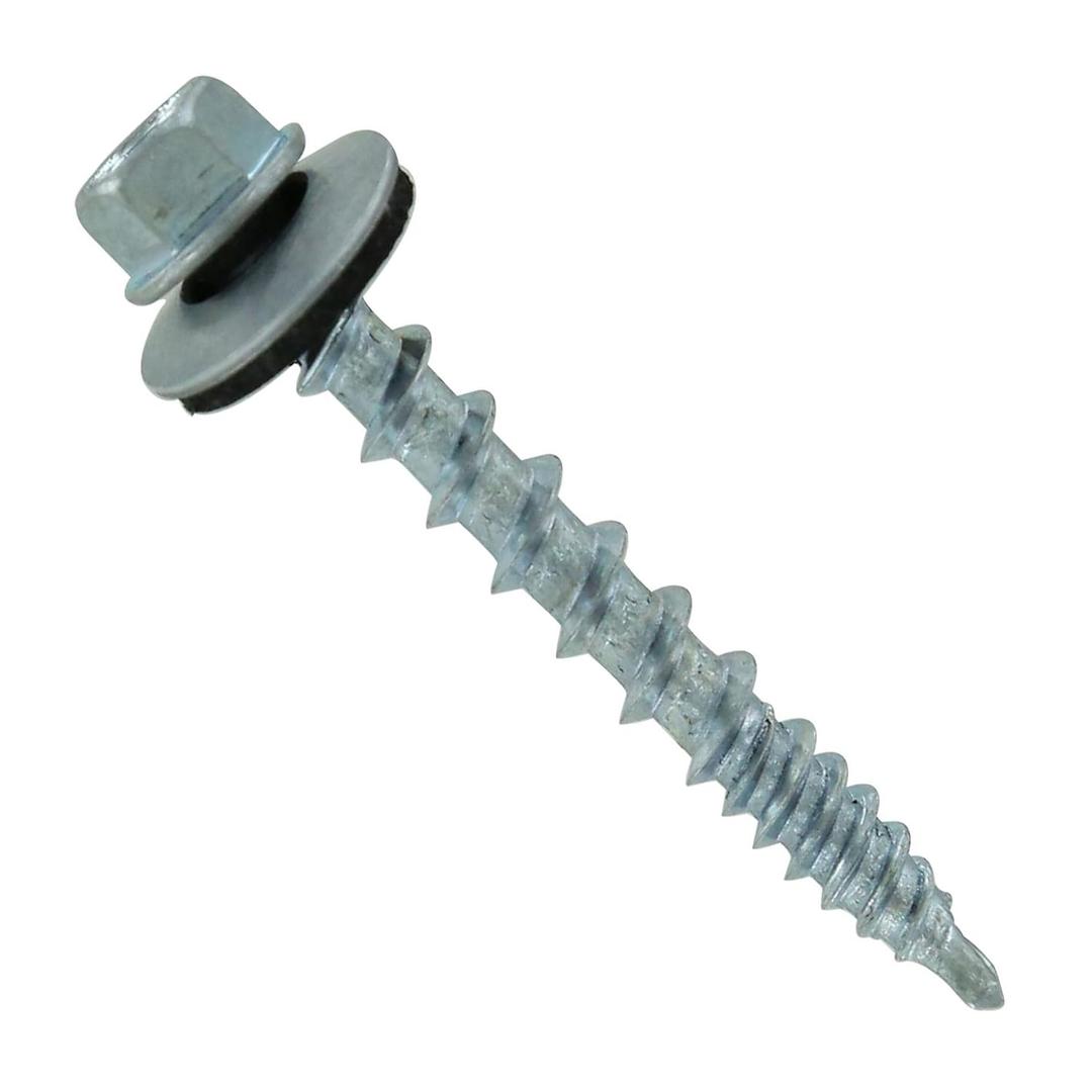 Fasteners Plus ST Fastening #10 x 1-1/2" Kwikseal Woodbinder Metal Roofing Screws Metal-to-Wood Galvanized (Pack of 250)