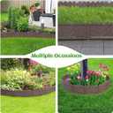 18-Pack Weaving Flower Bed Garden Edging Borders - No Dig Border Edgings with 8.5 Anchor Stakes & Interlocking Design-Thickened Borders for Lawns, Flower Beds & Landscaping