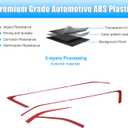 Car Inner Door Armrest Panel Cover Trim for Corvette C8 Z06 2020-2025, Car Interior Decoration Accessories Carbon Fiber (Red carbon fiber-Armrest frame)