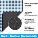 TigeJoy Extra Large Picnic Blanket Waterproof Foldable 80''x80'', Outdoor Picnic Mat Beach Blanket Sandproof for Park, Grass, Travel, Hiking, Camping Essentials, Gingham Picnic Blanket