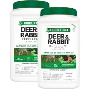 Liquid Fence Deer and Rabbit Repellent Granular 2 Pounds, Apply Year-Round (Pack of 2)