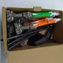 Halloween Decorations Outdoor, 5 Pack Solar Pathway Lights, LED Skull Black Hand Candle Holder, Outdoor Party Home Garden Porch Decor Orange & Green Lights