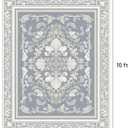SOULFUL Medium Pile 8x10 Rugs for Living Room - Soft Foot Feel Large Area Rug - Greige Boho Floral - Washable Non-Slip - Perfect for Bedroom Kids Room Under Dining Table Office