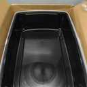 IRIS USA Cat Litter Box XX-Large Open Top with High Sided Walls Tall Scatter Shield Scoop Included Easy Clean Plastic Pan for Big Cats Kittens Multi-Cat Households 30"L x 20"W x 14"H Black