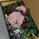 Piklado Wedding Decor (Pack of 2) Welcome Sign Flower Backdrop Garland for Ceremony Reception Wall Easel Home Decoration Entryway Faux Outdoor Board Head Table Decor (Burgundy & Dusty Rose)