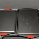 NutriChef 3-Piece Nonstick Kitchen Oven Baking Pans - Premium & Stylish Non-Stick Steel, Commercial Grade Restaurant Quality Metal Bakeware with Red Silicone Handles - Easy to Clean, NCSBS3S