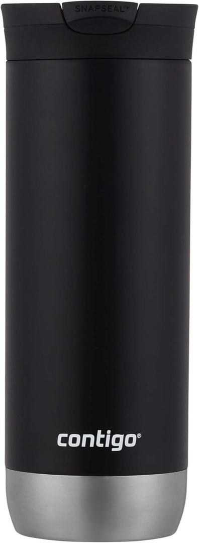 Contigo Huron 2.0 Stainless Steel Travel Mug with SNAPSEAL Lid 20oz. Licorice (20oz (Pack of 1))
