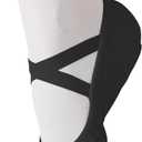 TXJ Sports Ballet Shoes for Women Girls, Women's Ballet Slipper Canvas Dance Shoes Split Sole Yoga Dance Flats (9, Black)