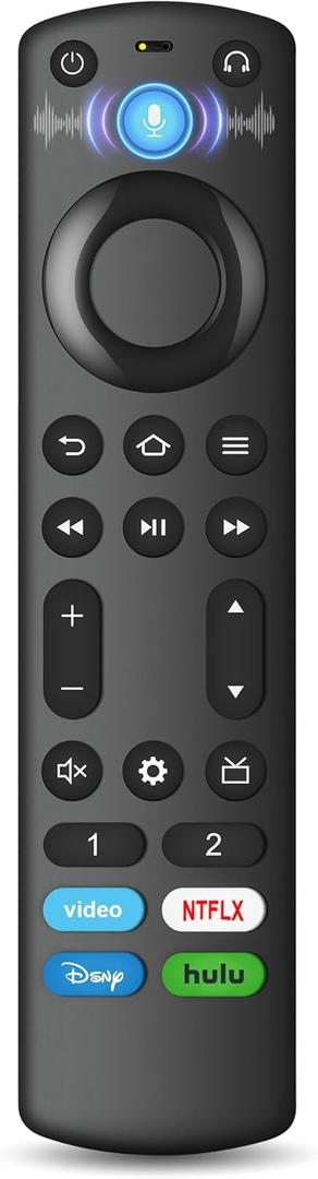 Replacement-Voice-Remote Fit for Smart TV Stick/TV Cube, Stick 4K/4K Max(1st / 2nd Gen), Stick HD/Lite, Smart TV 3rd Gen, Compatible with Insignia/Pioneer Smart TVs