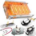 UPGRADED279838 Dryer Heating Element for Whirlpool Kenmore Maytag Amana Roper, Dryer Heating Element Parts Include Dryer Thermostat Thermal Fuse, Replaces 2406026 3403585 w10724237