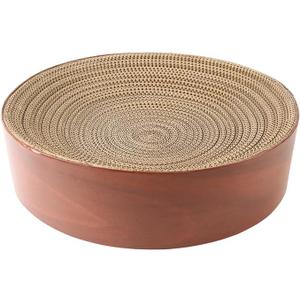 Selly's Den Bowl Shaped Cat Scratcher Round Cardboard Cat Bed and Scratcher in One, for Lounging and Scratching (16 inches)