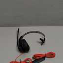 USB Headset with Mic for PC, On-Ear Computer Laptop Headphones with Noise Cancelling Microphone in-line Control for Home Office Online Class (USB+3.5mm Single Ear Headset, Black)