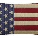 AVOIN colorlife 4th of July Patriotic Independence Throw Pillow Cover, 12 x 20 Inch Memorial Day Stripes America Flag Stars Decor Cushion Case for Sofa Couch